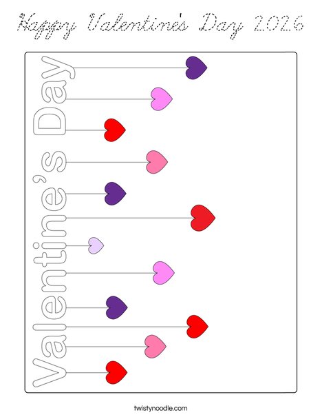 Heart 2 Coloring Page