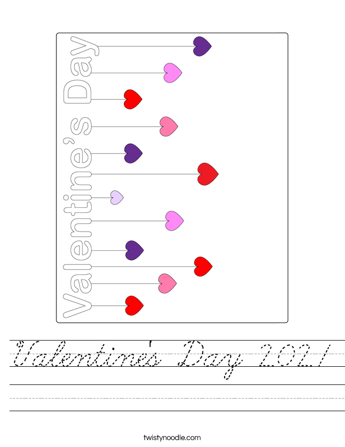 Valentine's Day 2021 Worksheet