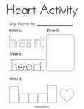 Heart Activity Coloring Page