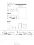 Heart Activity Worksheet