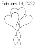 February 14, 2022 Coloring Page