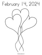 February 14, 2024 Coloring Page