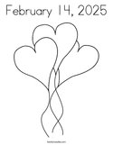 February 14, 2025 Coloring Page