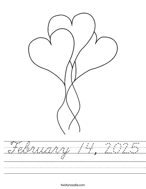 Heart Balloons Worksheet