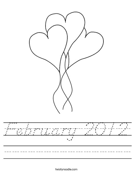 Heart Balloons Worksheet