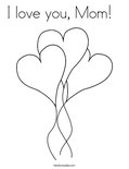 I love you, Mom!   Coloring Page