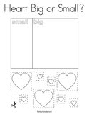 Heart Big or Small Coloring Page