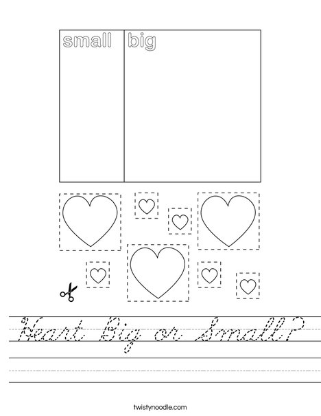 Heart Big or Small? Worksheet