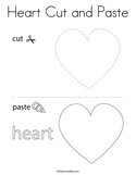Heart Cut and Paste Coloring Page