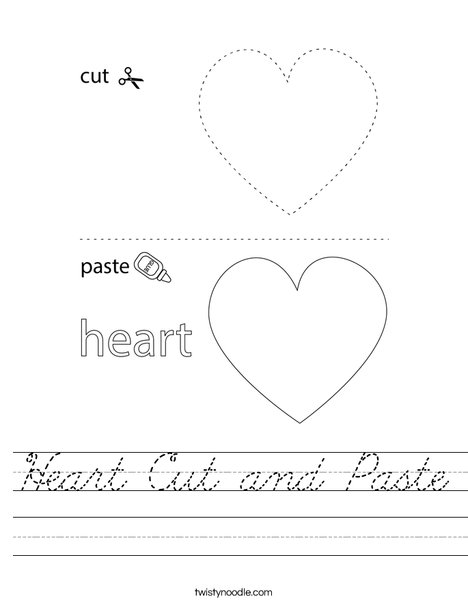 Heart Cut and Paste Worksheet