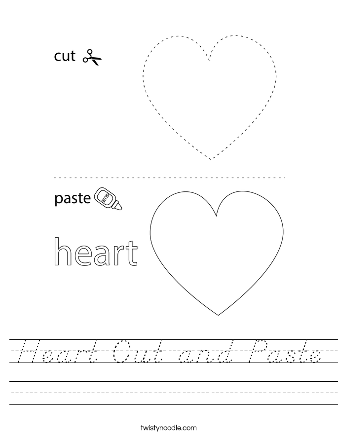 Heart Cut and Paste Worksheet