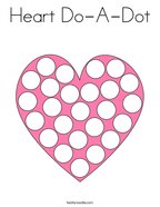 Heart Do-A-Dot Coloring Page