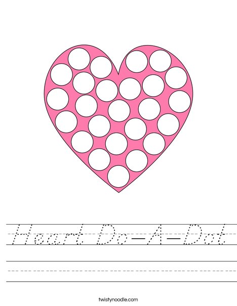 Heart Do-A-Dot Worksheet