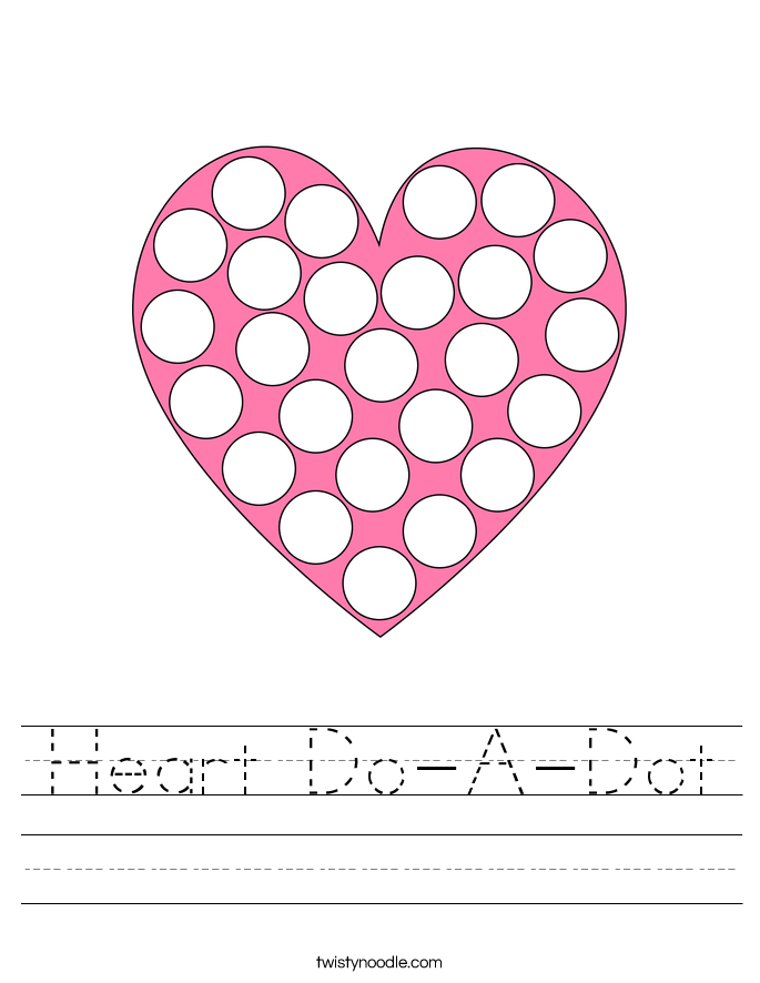 Heart Do-A-Dot Worksheet