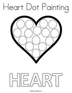 Heart Dot Painting Coloring Page
