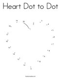 Heart Dot to Dot Coloring Page