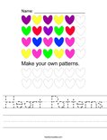 Heart Patterns Worksheet