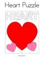 Heart Puzzle Coloring Page