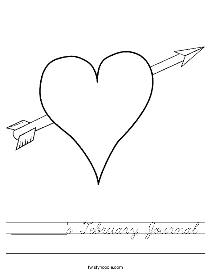 __________'s February Journal Worksheet