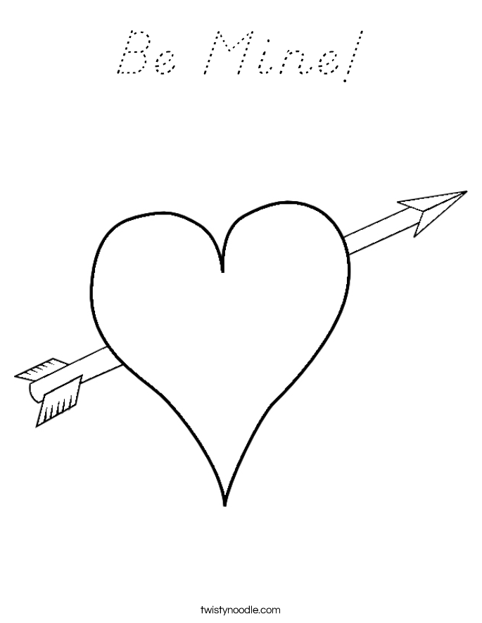 Be Mine! Coloring Page