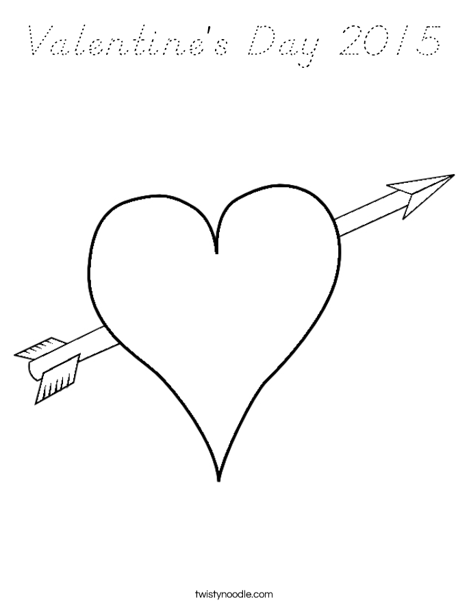 Valentine's Day 2015 Coloring Page