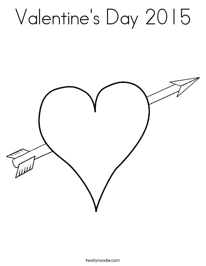 Valentine's Day 2015 Coloring Page
