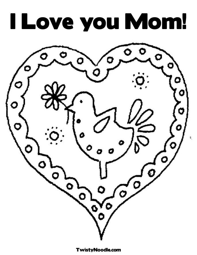 I Heart Mom Coloring Pages Coloring Pages