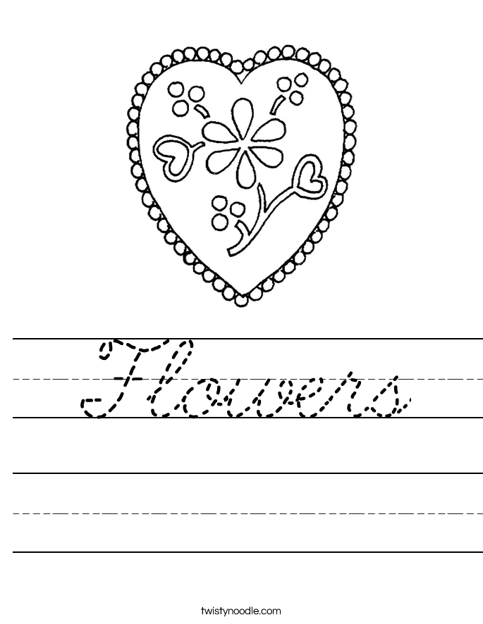 Flowers Worksheet