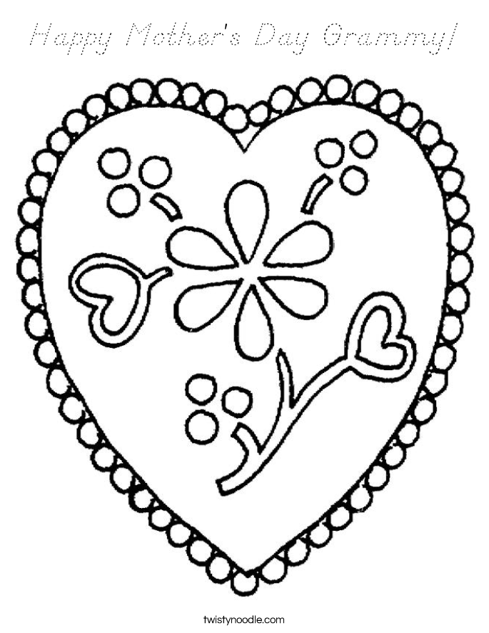 Happy Mother's Day Grammy! Coloring Page