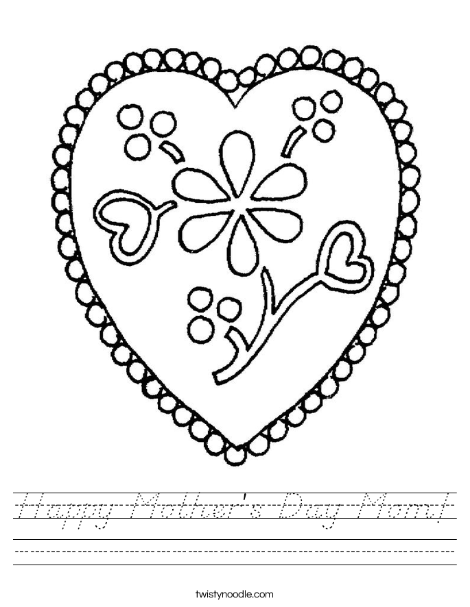 Happy Mother's Day Mom! Worksheet