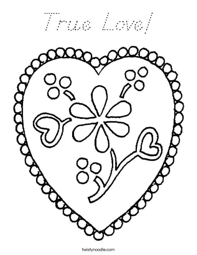 True Love! Coloring Page