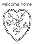 welcome home Coloring Page