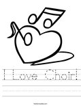 I Love Choir! Worksheet