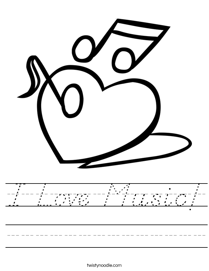 I Love Music! Worksheet