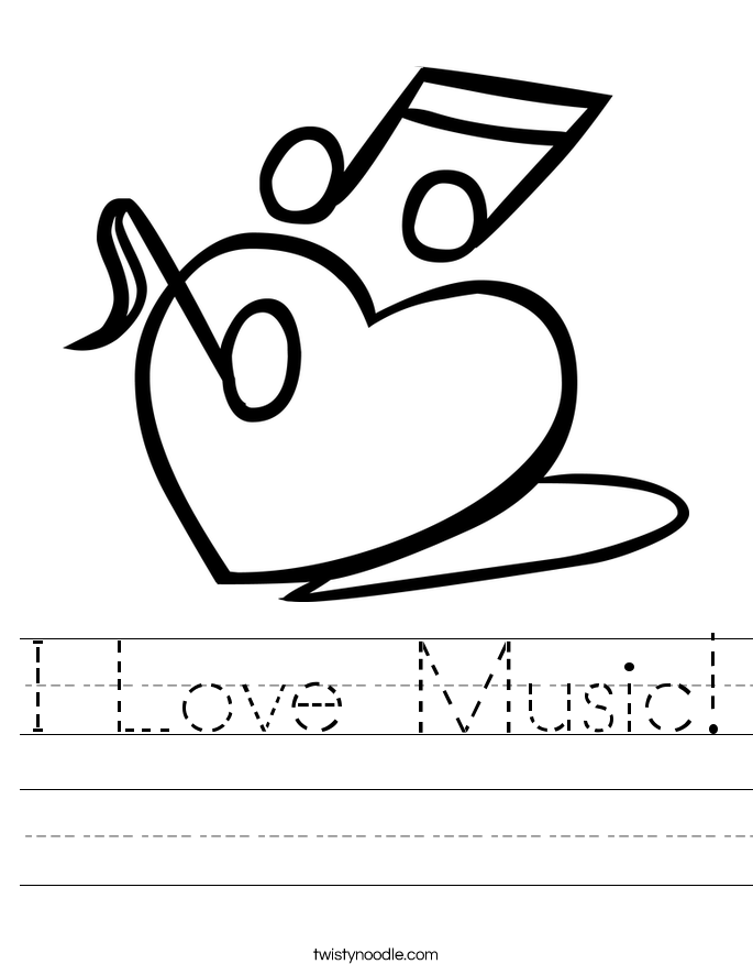 I Love Music! Worksheet