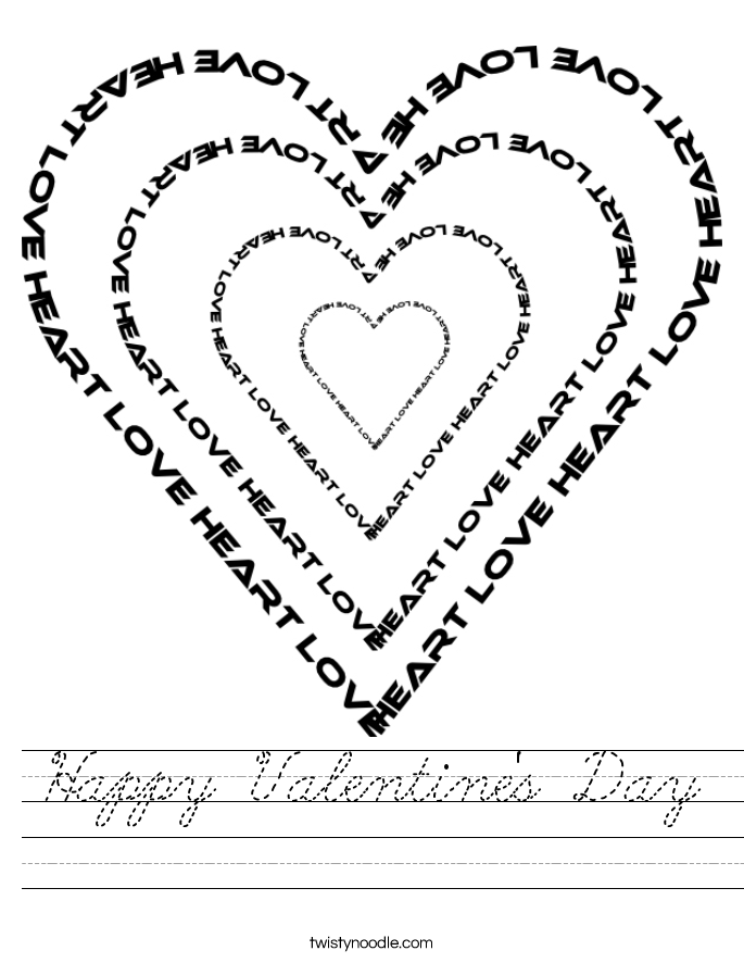 Happy Valentine's Day Worksheet