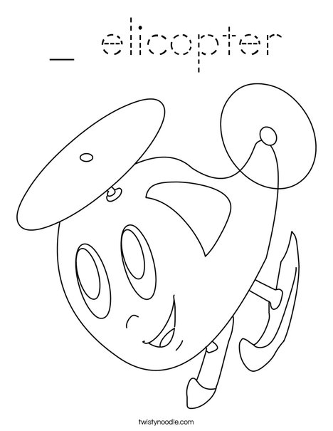 Happy Helicopter Coloring Page