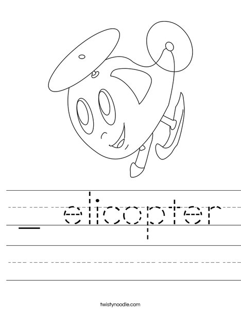Happy Helicopter Worksheet