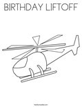 BIRTHDAY LIFTOFF Coloring Page