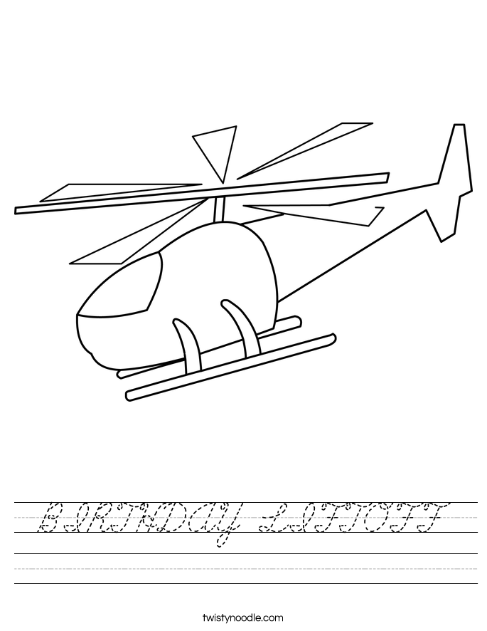 BIRTHDAY LIFTOFF Worksheet