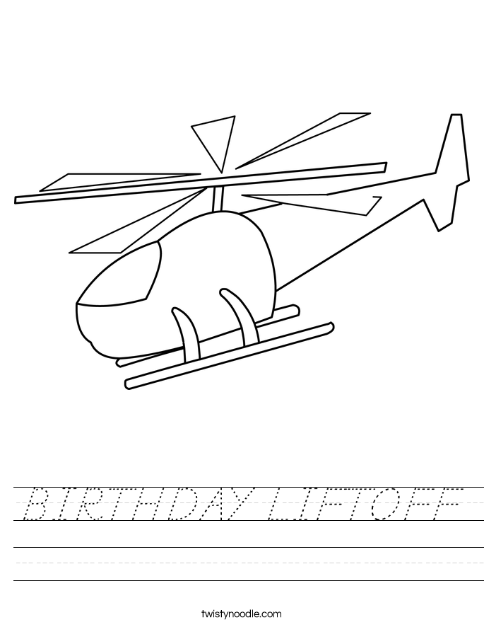 BIRTHDAY LIFTOFF Worksheet