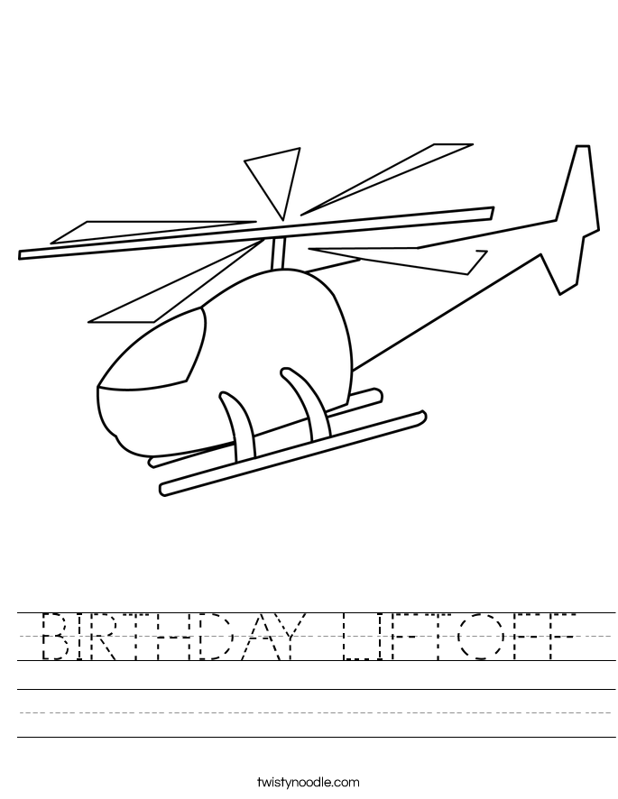 BIRTHDAY LIFTOFF Worksheet