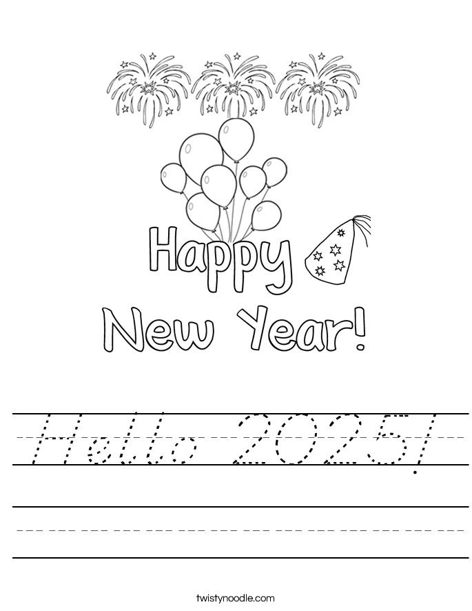 Hello 2025! Worksheet