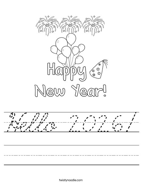 Hello 2016 Worksheet