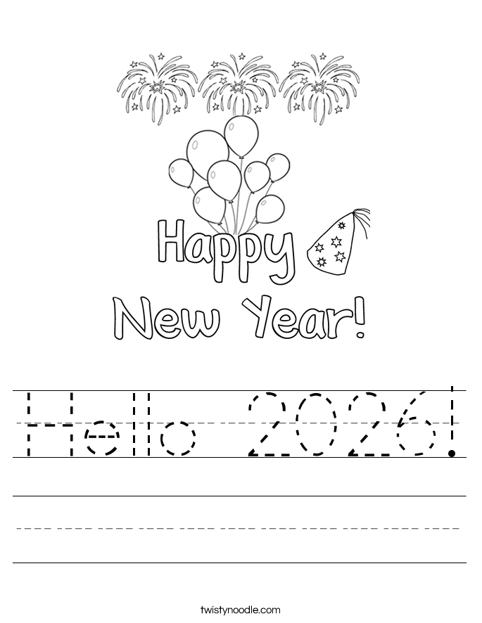 Hello 2026! Worksheet