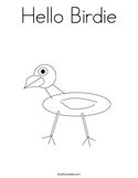 Hello Birdie Coloring Page
