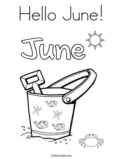 Hello June! Coloring Page