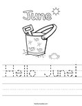 Hello June! Worksheet