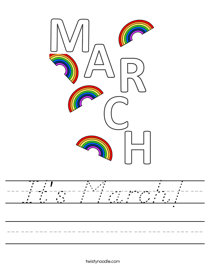 It's March! Worksheet