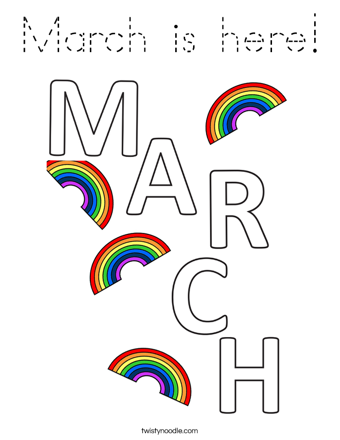 March is here! Coloring Page